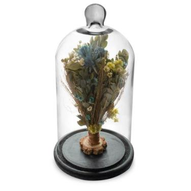 Imagem de Arranjo de Flores Secas na Cúpula V2 Redoma 30cm - Preservadas