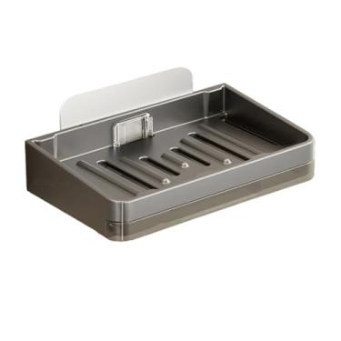 Imagem de Conjunto de acessórios de banheiro cinza sem furos, 30-60 cm, porta-toalhas opcional, porta-rolos de papel higiênico, saboneteira, cabide para casaco, faça você mesmo, conjuntos de 4 peças, sabonetei