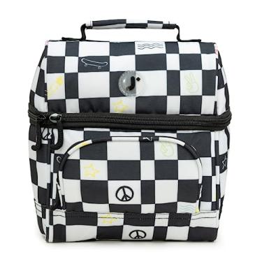 Imagem de Lancheira infantil J World Corey Lancheira isolada para meninos e meninas, xadrez de ícones