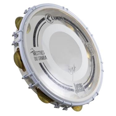 Imagem de Pandeiro 12 Formica Montpellier Aro Branco Plat com Reg Lat Pele - Mestres do Samba 08 Afin Dpla - M - Luen