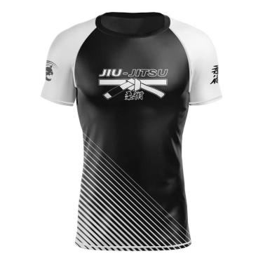 Imagem de 5X Rash Guard Jiu-Jitsu Manga Cor Faixa Proteção Uv Treino M