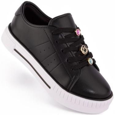 Imagem de Tênis Molekinha Infantil Menina Feminino Confortável 2565, Preto, 26