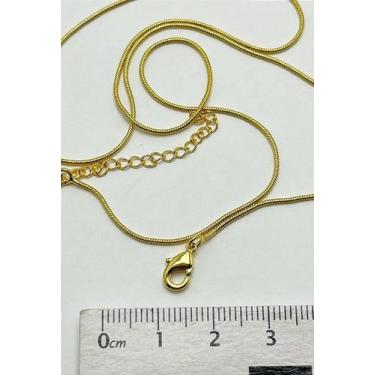 Imagem de Colar Rabo de Rato 1,2mm - 60cm - Banho de Ouro 2 Milésimos com Verniz