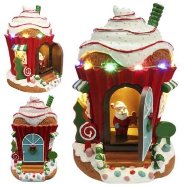 Imagem de Casa do Papai Noel Natal Cupcake Natalino Musica Led Som Decoraçao Fim