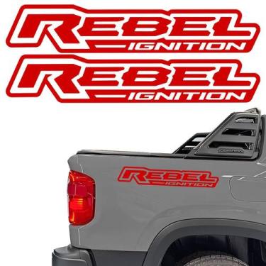 Imagem de Adesivos Para Ram Rampage 2025 Rebel Ignition Lateral Par - SPORTINOX,