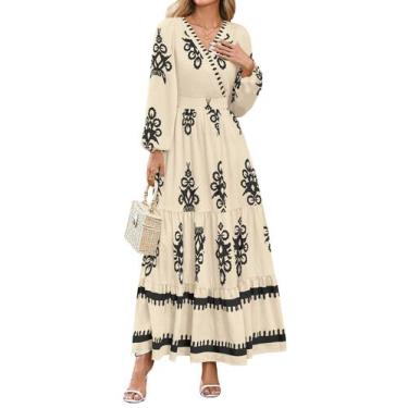 Imagem de Vestido de convidado de casamento PRETTYGARDEN feminino Boho Floral Ma