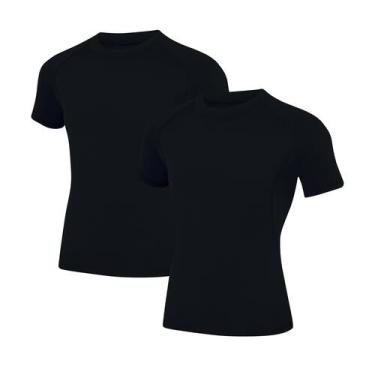 Imagem de Camisa de compressão Runceptual Youth Boys de manga curta preta, pacot