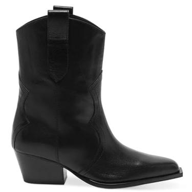 Imagem de Free People Botas femininas de cowboy Cat Nap Western, Couro preto, 38