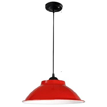 Imagem de CHENKUI Lustre, Abajur retrô industrial de metal ilha de cozinha, luminárias de teto internas E27/E26, luminária pendente decorativa de bar para sala de dançar, cozinha, café,