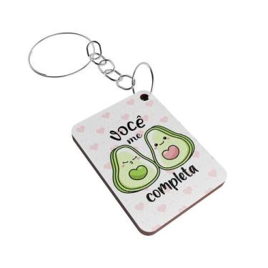 Imagem de Kit 100 Chaveiros MDF Dia dos Namorados - Deliquadros, ABACATES