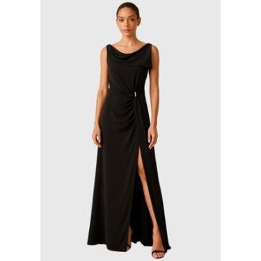 Imagem de Vestido Ajustado Um Ombro Só Longo Morena Rosa-Feminino