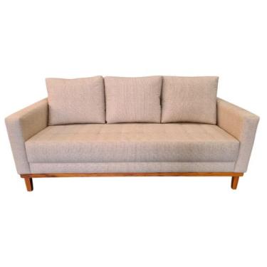 Imagem de Sofá Catar Tecido Acquablock Base Madeira 200cm - 4R Estofados, Linhão