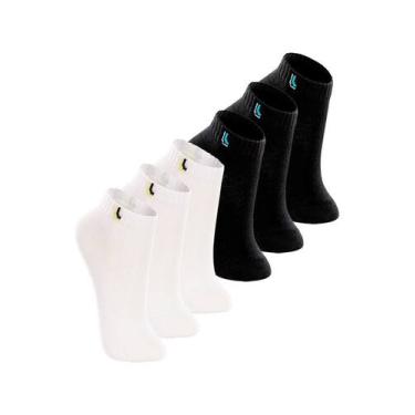 Imagem de Kit 6 Pares de Meias Infantil Cano Curto Lupo 2725-005 Colorido, Branc