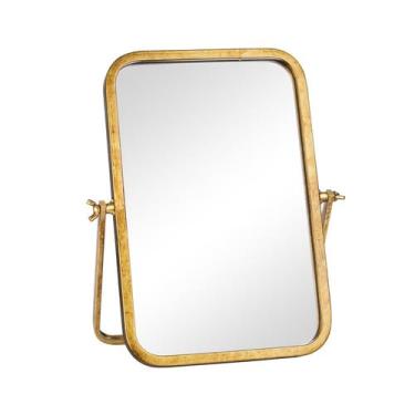 Imagem de Espelho de mesa de maquiagem GIFTTROVE Vintage 30x20cm Antique Gold