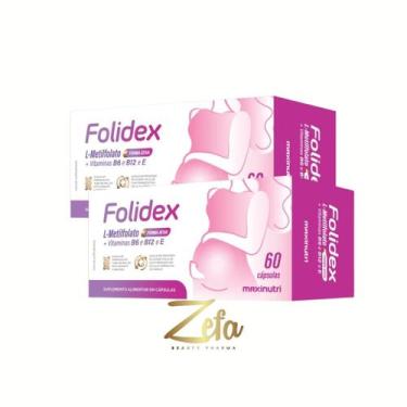 Imagem de Kit 02 Folidex L Metilfolato De Cálcio 60 Cáps - Maxinutri