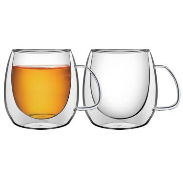 Imagem de Conjunto de Xícaras para Chá e Cappuccino em Vidro Borossilicato 200ml com 02 Peças - Tramontina