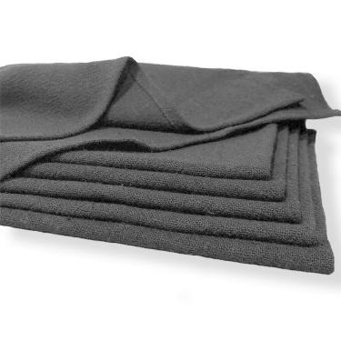 Imagem de Pano De Prato Preto Pé De Galinha Com Bainha - 5 Unidades