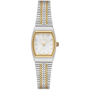 Imagem de Relógio Technos Feminino Ref: 2035ndk/1k Retangular Bicolor