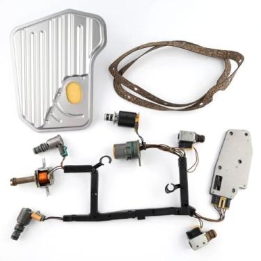 Imagem de Kit de solenoide de transmissão 4L60E 4L65E com chicote – Compatível com Chevy/GMC 2003-2007 – EPC, TCC, PWM, pacote solenóide de 3-2 deslocamentos – Substituição OE para transmissões automáticas GM