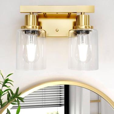 Imagem de Luminária de banheiro DIKAIDA 2-Light Brushed Gold