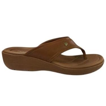 Imagem de Chinelo Piccadilly Fascite Anabela Médio Feminino - Marrom 39-Feminino