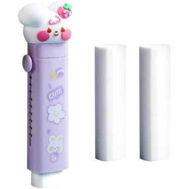 Imagem de Borrachas estéticas – borrachas em forma de pata de gato, borrachas retráteis em forma de pata de gato, borrachas portáteis e fofas para gatos | Borrachas de lápis fofas, borracha para papelaria de