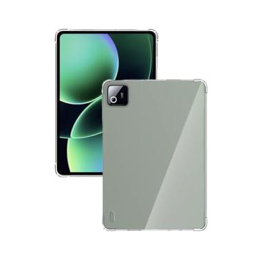 Imagem de Capa transparente para tablet Xiaomi Pad 8/8 Pro 11,2 polegadas, capa protetora FJIASTB flexível TPU à prova de choque com airbag, leve (transparente)