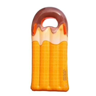 Imagem de Bóia Inflável Picolé Waffle 110x50cm – Design Divertido, PVC Reforçado, Ideal para Piscina, Praia e Verão – Boia Criativa Infantil e Adulto