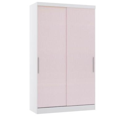 Imagem de Guarda Roupa Modulado 38cm 1 Porta Alpes Luciane Móveis Branco Pf Com Avelã Pf