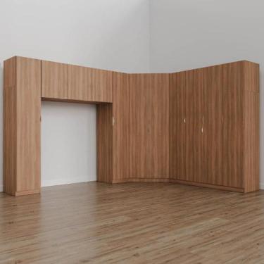 Imagem de Guarda Roupa Modulado Casal de Canto 11 Portas 5 Peças Hera Cabecasa M