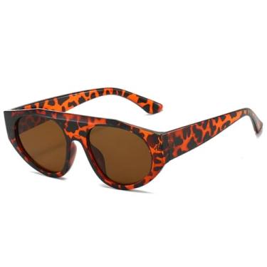 Imagem de Óculos de sol estilo olho de gato, armação grande retrô, feminino, masculino, luxuoso, para dirigir, viajar, verão, UV400 (marrom leopardo)