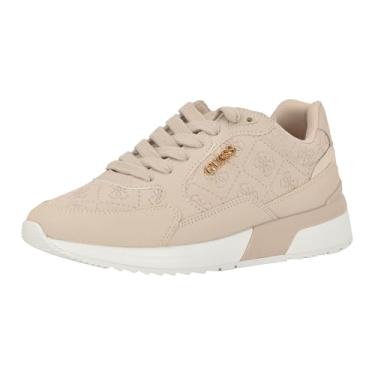 Imagem de GUESS Tênis feminino Moxea, Logotipo marfim nobuck 150, 37
