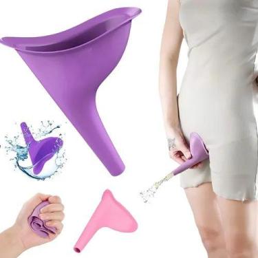 Imagem de Urinol Feminino Condutor Urinário Reutilizável em Silicone Facilidade 
