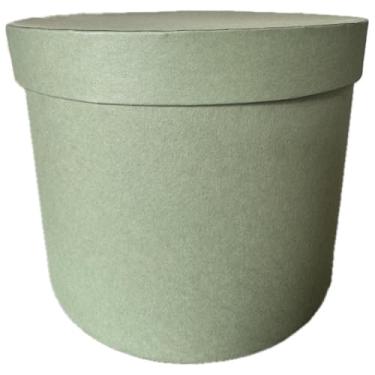 Imagem de Caixa de Presente Redonda Cartonada 17,5x14cm e 24x15cm ideal para presentes, doces, lembrancinhas celebrações elegantes e apresentação diferenciada(VERDE FLORESTA,24X15)