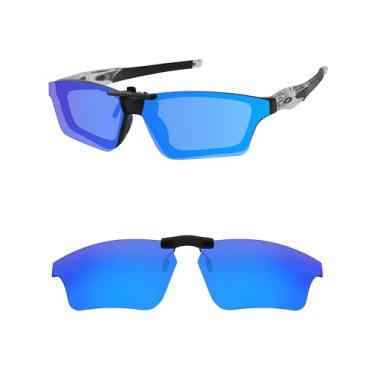 Imagem de HILEEN Óculos de sol polarizados com clipe para Oakley Crosslink Sweep OX8031 55 mm para homens e mulheres proteção UV - azul gelo
