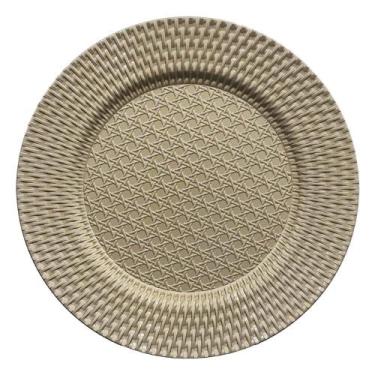 Imagem de Sousplat Rattan 33cm - Niazitex, Bege