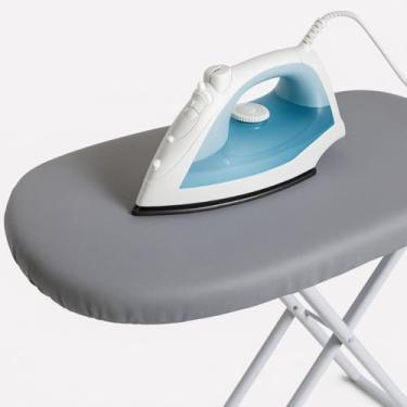 Imagem de Forro Térmico Premium Para Tábua de Passar Metalizado 120 x 45 cm Com Proteção Térmica e Ajuste Universal Cinza