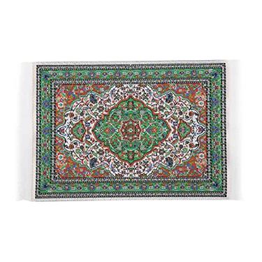 Imagem de Aqur2020 Tapete para Casa de Bonecas, Tapete Em Miniatura Com Padrão Elegante Com Fios de Seda Macios para Decoração de Casa de Boneca, Sala de Estar ou Quarto (som da primavera)