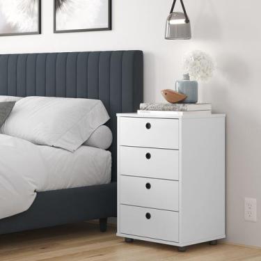 Imagem de Gaveteiro Mini Organizador 4 Gavetas Classic - MOVEIS BARBOZA, Branco