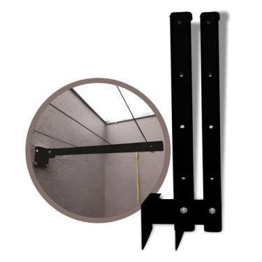 Imagem de Varal Retrátil Em Aço + 20mt Cabo De Aço Encapado - Preto - AceRio