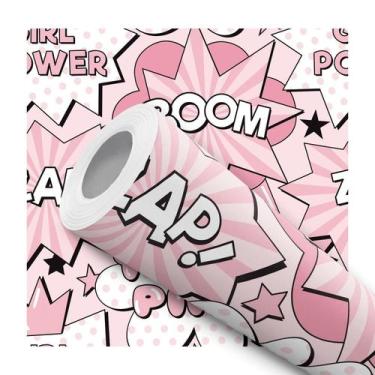 Imagem de Papel de Parede Adesivo Quadrinhos Comic HQ Rosa Menina Teen Juvenil M