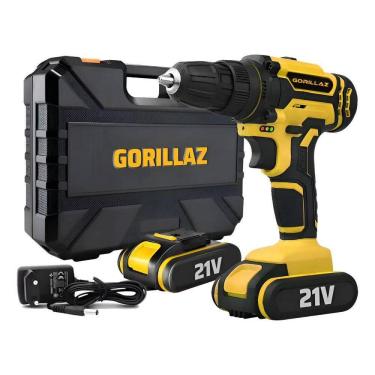 Imagem de Furadeira Parafusadeira 2 Baterias C/Maleta 21V Bivolt Preto