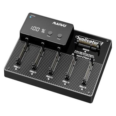Imagem de MAIWO Leitor e clone de cartão CFast, base clone offline 1 a 5 para CFast, adaptador de cartão de memória CFast 2.0 de 6 compartimentos para USB 3.0, capacidade de 3 TB