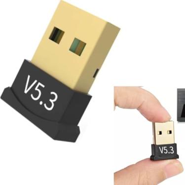 Imagem de Adaptador Receptor Bluetooth 5.3 USB Transmissor Para Computador Impressora Fone De Ouvido Gamepad E Outros Compatível Com Windows E Linux