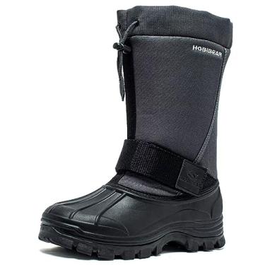 Imagem de HOBIBEAR Botas de neve masculinas de inverno | Isoladas à prova d'água, Cinza, 42