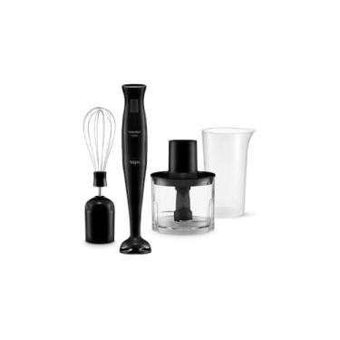 Imagem de Kit Mixer 3 em 1, Processador e Batedor de Alimentos, 200W, 220V, com Copo 700ml, Lâmina Aço Inox, Velocidade Variável, para Cozinha Doméstica