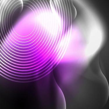 Imagem de Quadro Decorativo Estampa Shiny Metallic Neon Waves Arte Moderna para Parede 50x50cm