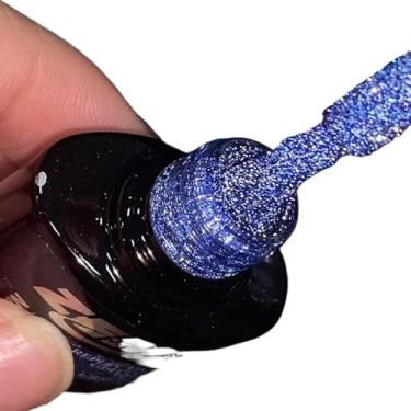 Imagem de Esmalte em gel Diamond Shine 10ml, Refletivo/Brilhante/Com Acabamento Brilhante(002 AZUL ESCURO)