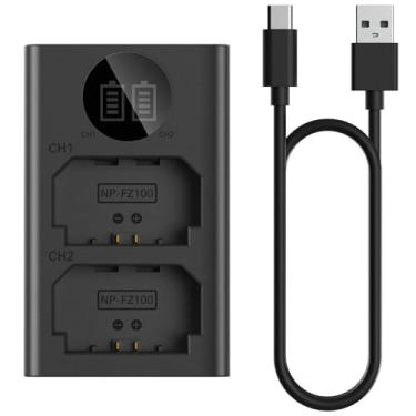 Imagem de Carregador de bateria para câmeras duplas NP-FZ100 BC-QZ1 para câmeras Sony ZV-E1 FX3 FX30 A1 A7 III A7 IV A7C A7R III A7R IV A7R V A7S III A9 A9S A9 II A6600 A6700