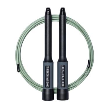 Imagem de PICSIL - Corda esfinge | Corda de salto giratório 360° | Sistema de rolamento duplo | Rápido e leve para fitness, boxe de treinamento cruzado | Cabo ajustável | Rolamento duplo | (sem lua)